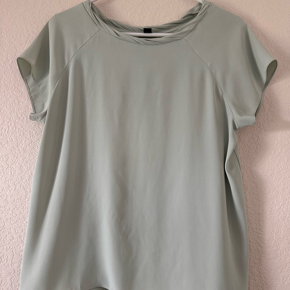 Light Sage Women's Short Sleeve Top - Ann Taylor